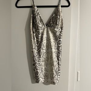 Snakeskin mini dress